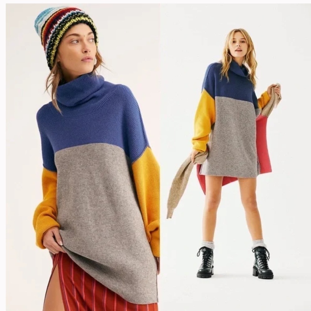 Free People Softly Structured Color Block Sweater… - image 16